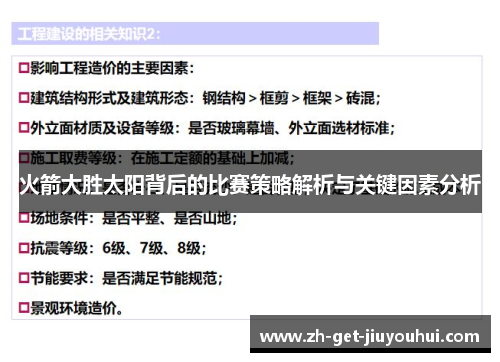 火箭大胜太阳背后的比赛策略解析与关键因素分析